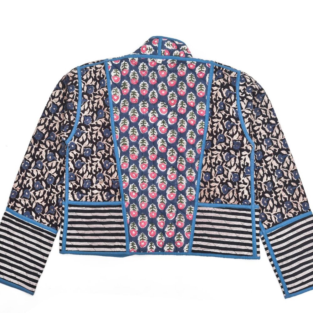 BRAND NEW Hand Block Printed For Woman Winter Fall Jacket Christmas Gift - Picture 2 of 8